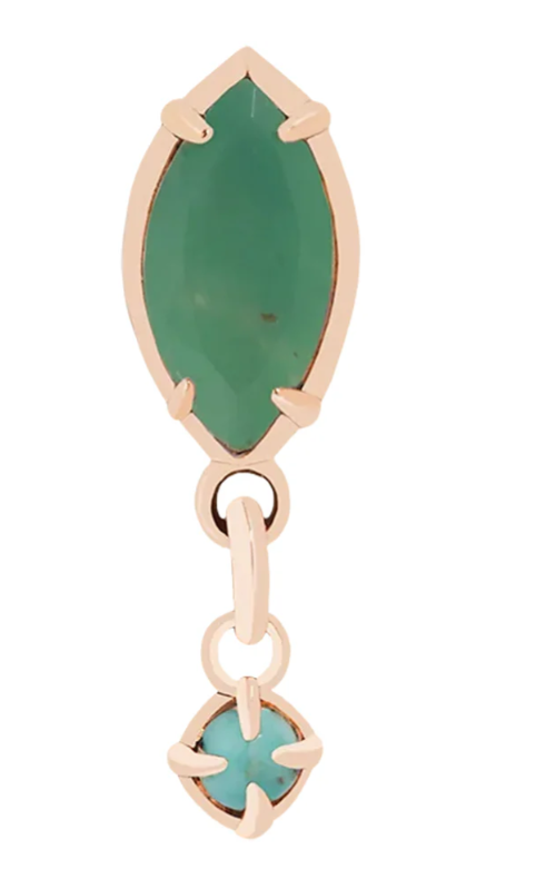 Dew Drop - Yellow Gold / Chrysoprase_Turquoise