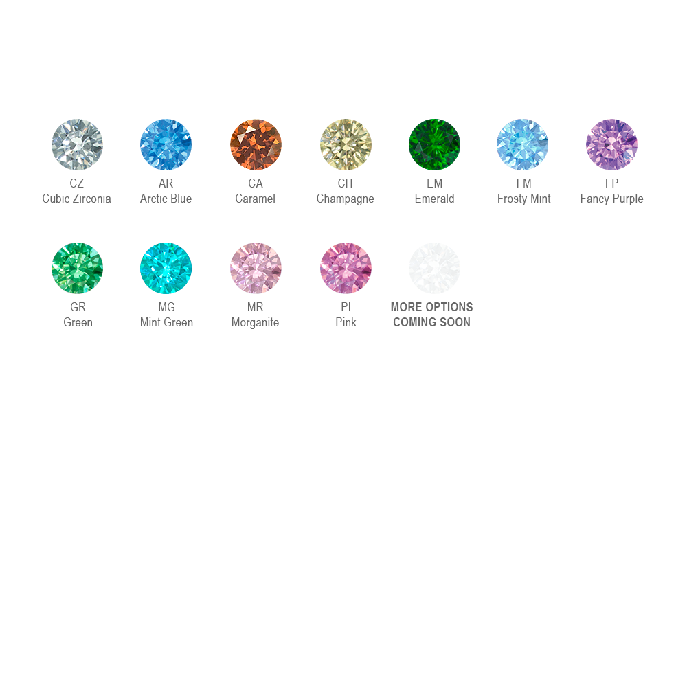 Titanium Trillion Cut Prong Set Gem