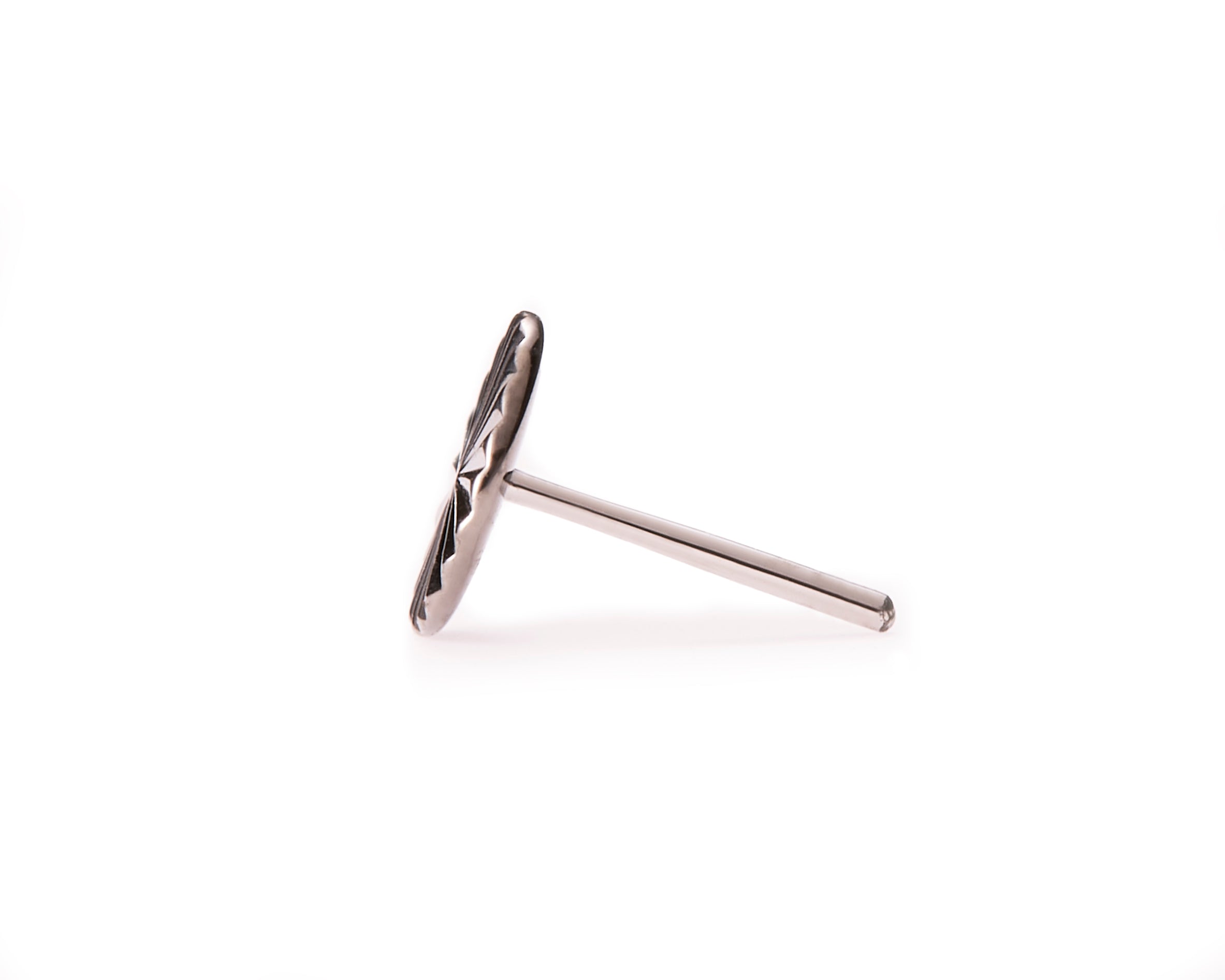 Lazer Disk Black Rhodium Threadless End
