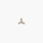 Mini Trinity Diamond Flat Back Stud