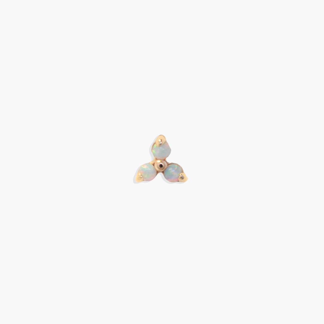 Mini Trinity Opal Flat Back Stud
