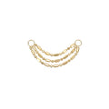 Twilight Arc triple-tier 14k gold chain for lobe-to-helix and double lobe piercings