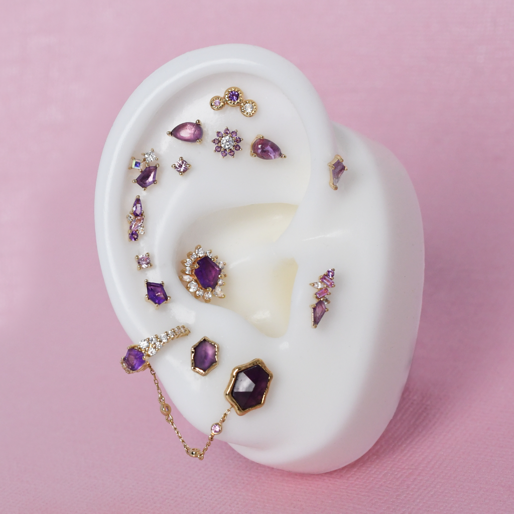 Mixt - Amethyst + Pink Sapphire - Threadless End