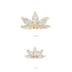Mini Valentina - CZ - Flat Back Stud