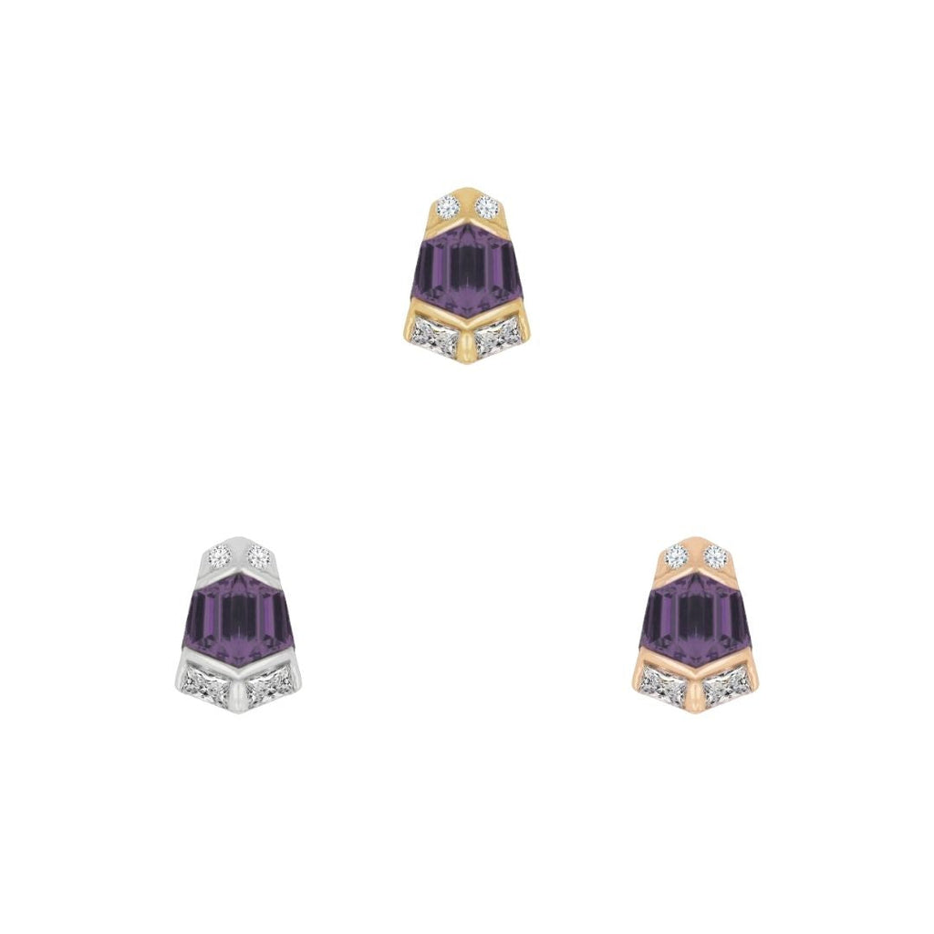 Vera - Amethyst - Threadless End