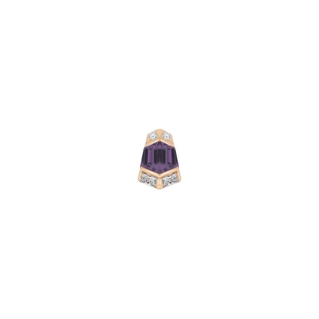Vera - Amethyst - Threadless End
