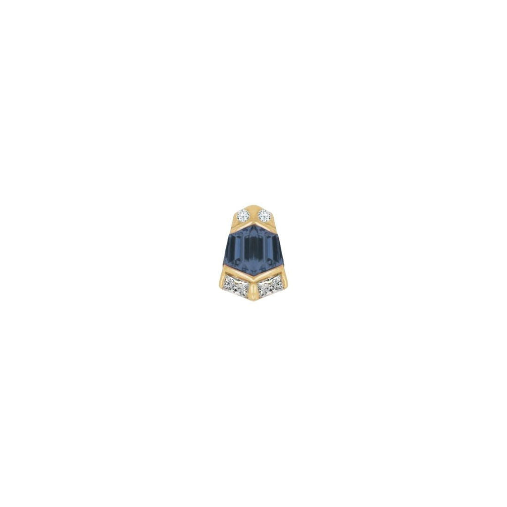 Vera - London Blue Topaz - Threadless End