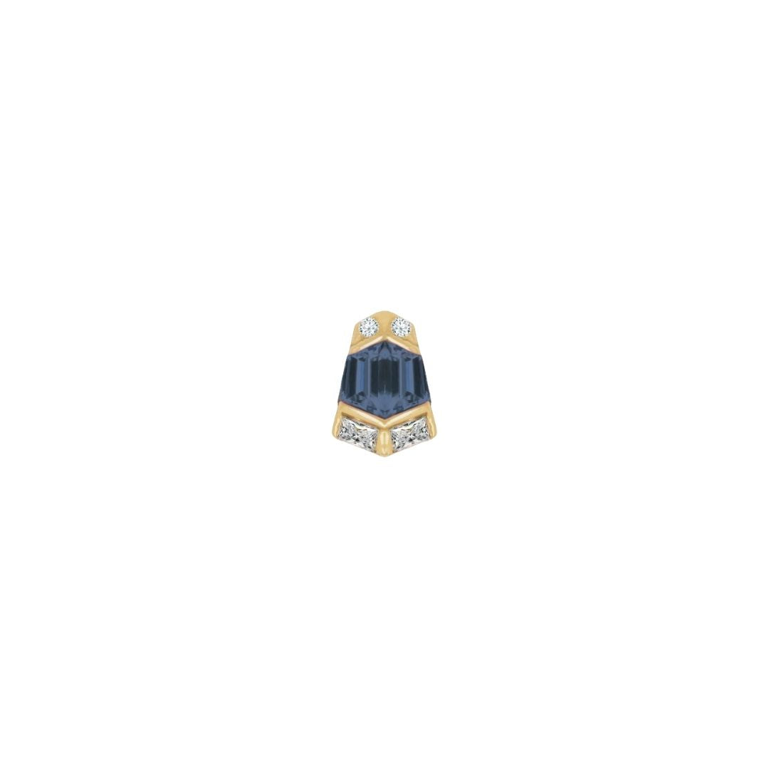 Vera - London Blue Topaz - Threadless End