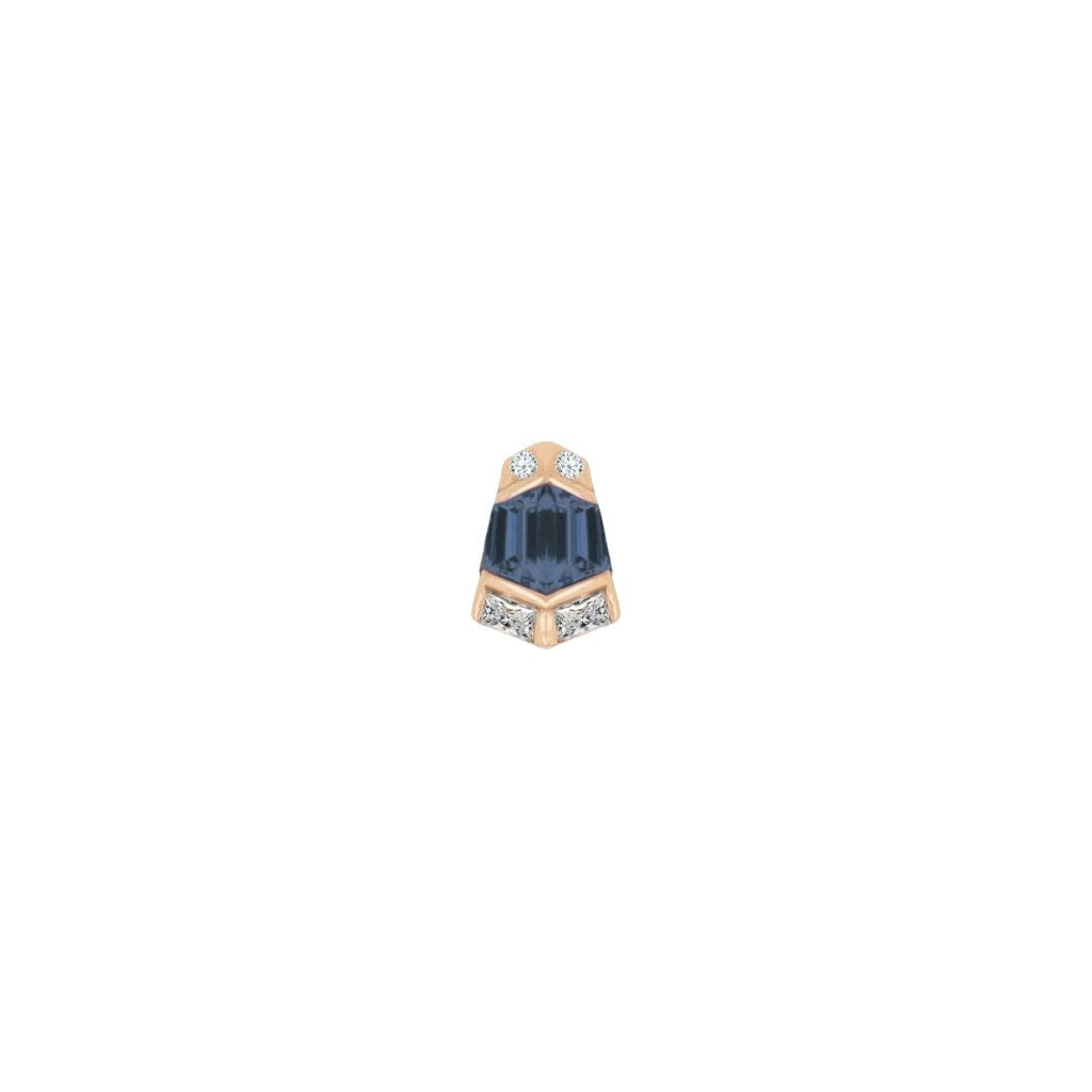 Vera - London Blue Topaz - Threadless End