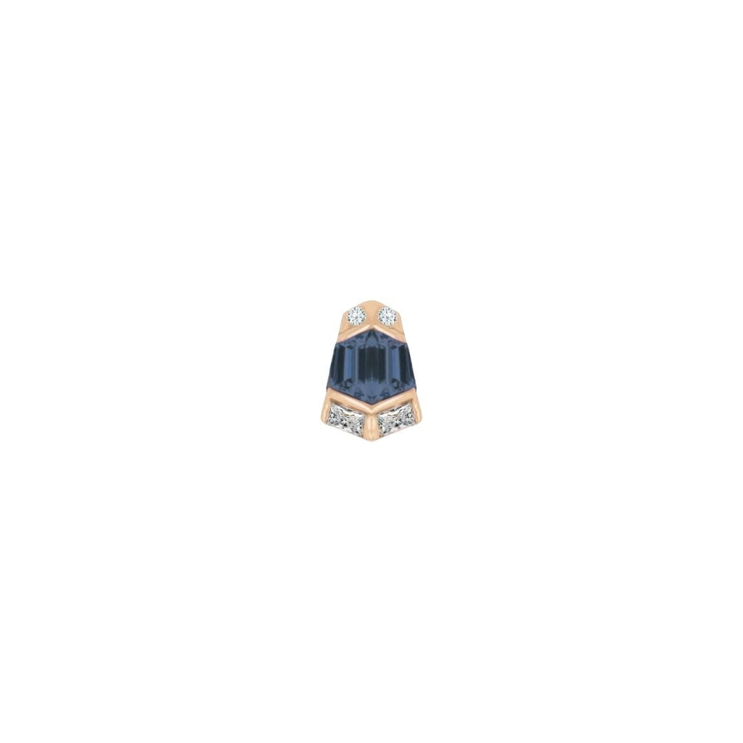 Vera - London Blue Topaz - Threadless End