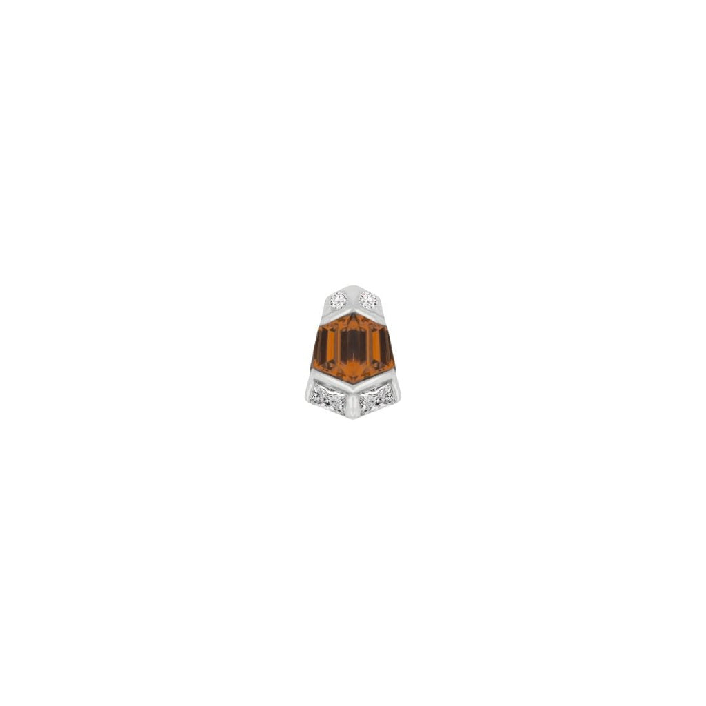 Vera - Orange Garnet - Threadless End