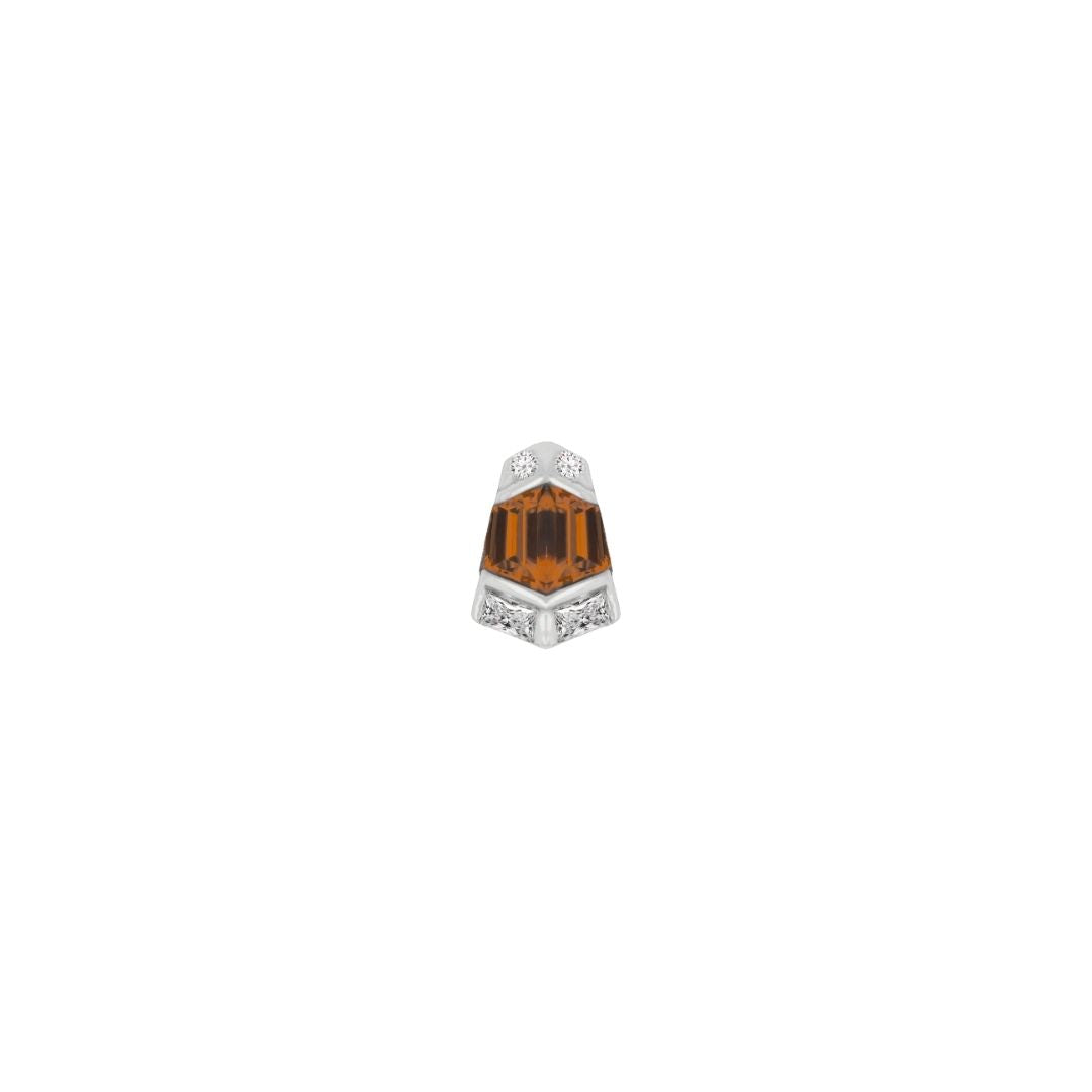 Vera - Orange Garnet - Threadless End
