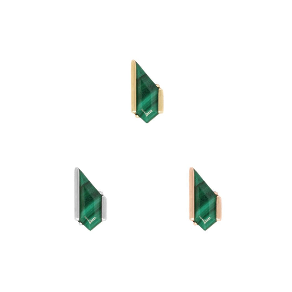 Vinyl Threadless End with Malachite
