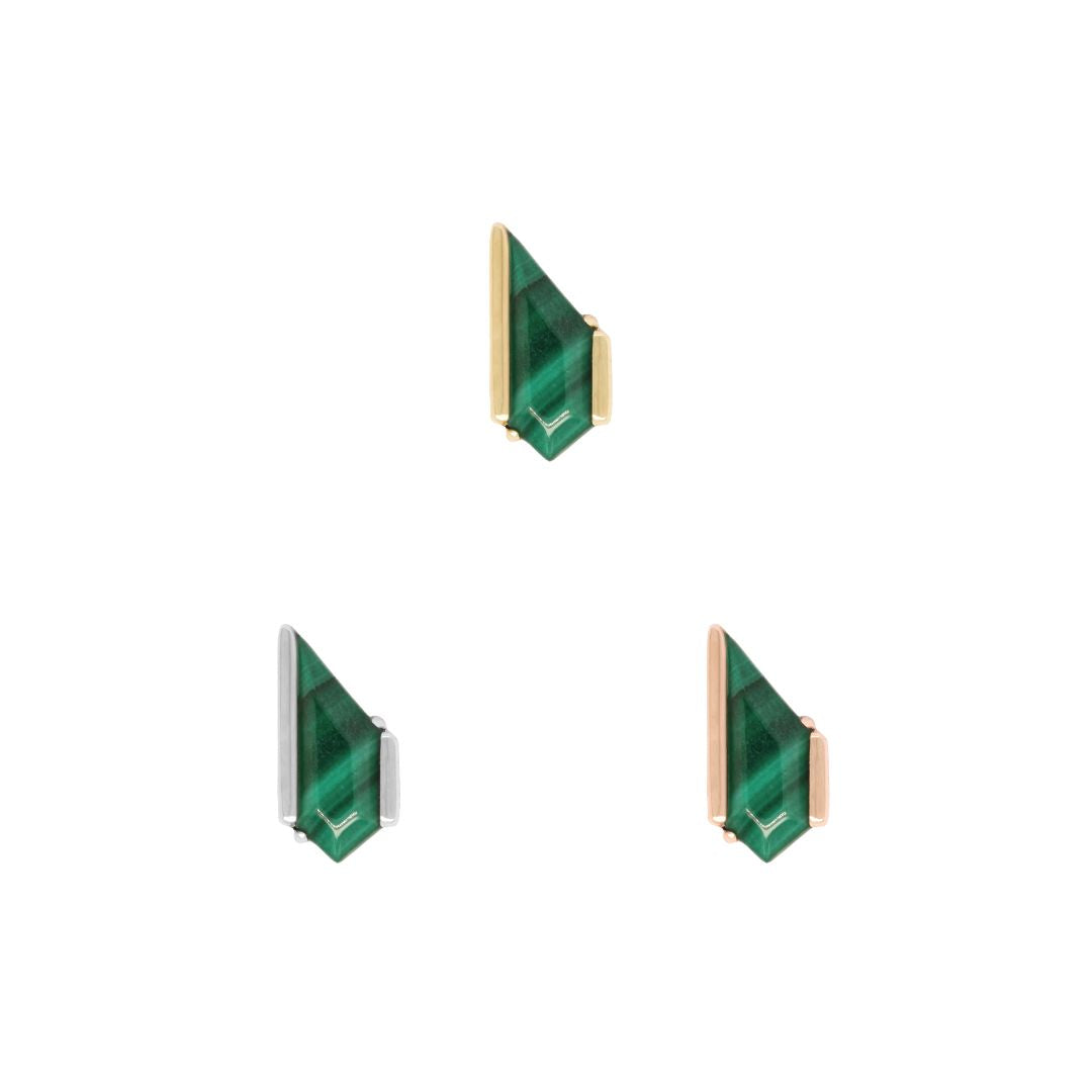 Vinyl Threadless End with Malachite