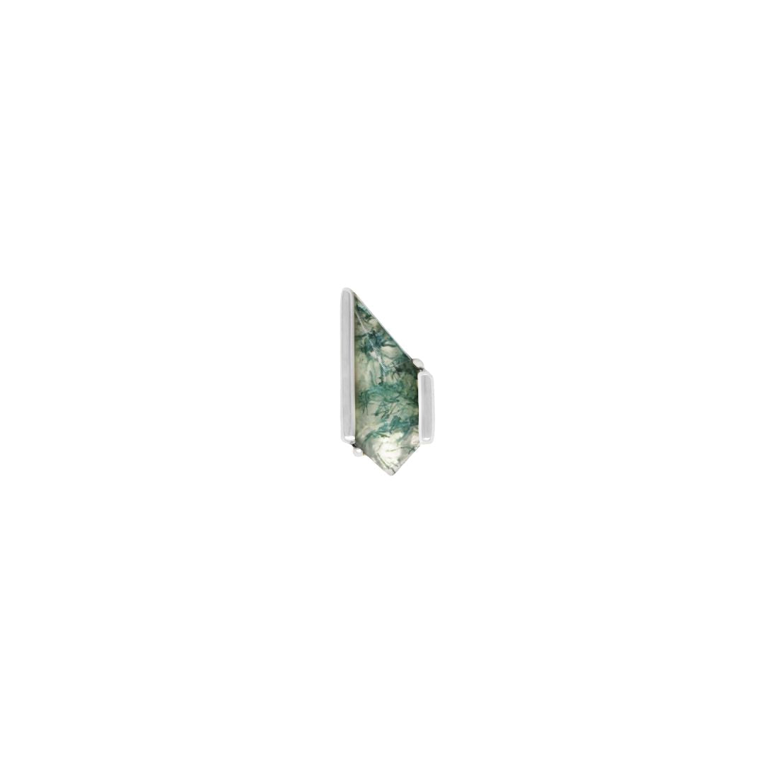 Vinyl Threadless End with Moss Agate