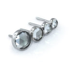 Titanium Bezel Set Rose Cut Cabochon