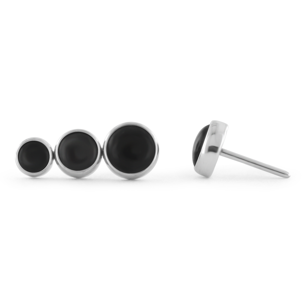 Bezel Set Cabochon Cluster - Tapered