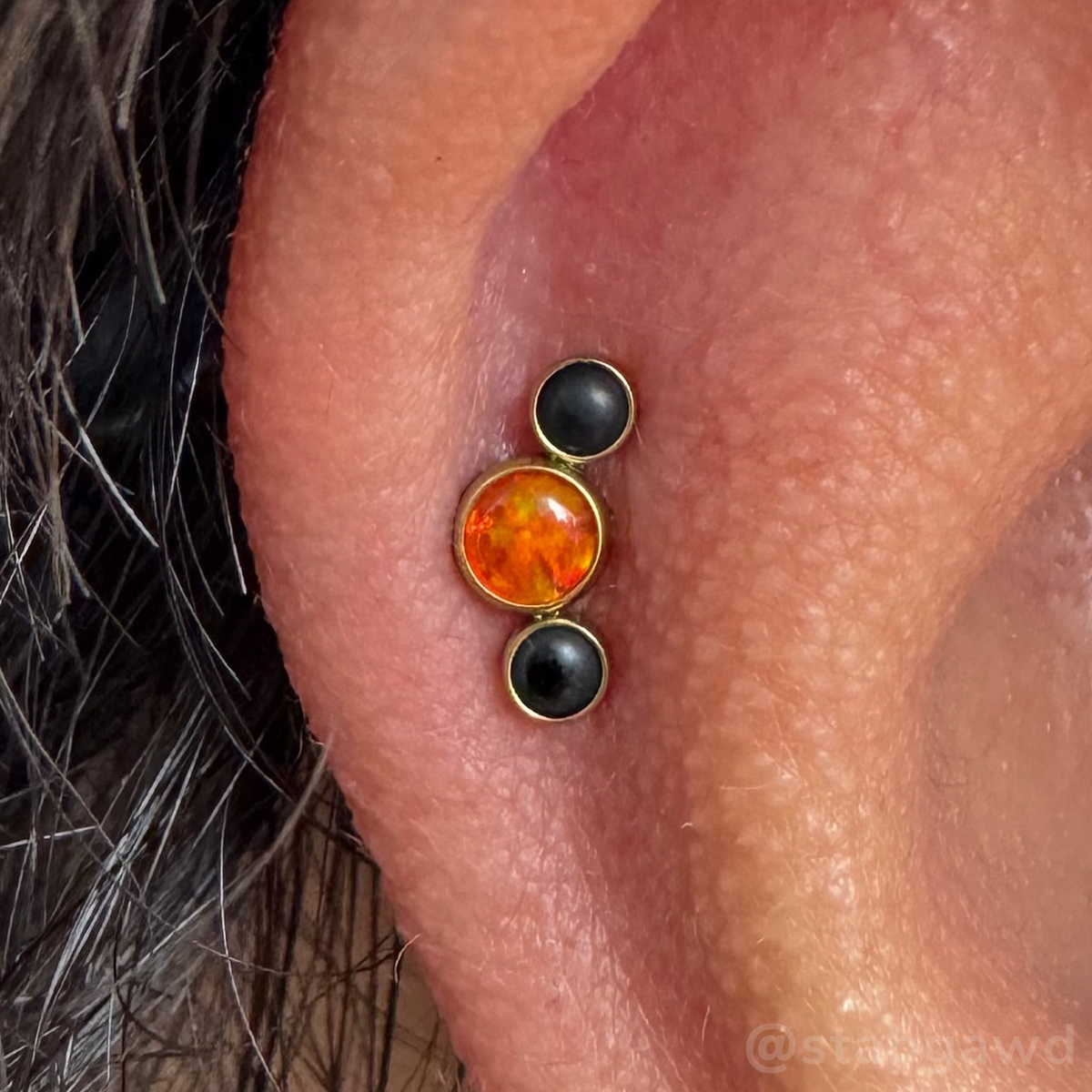Halloween Bezel-Set Curved Cluster