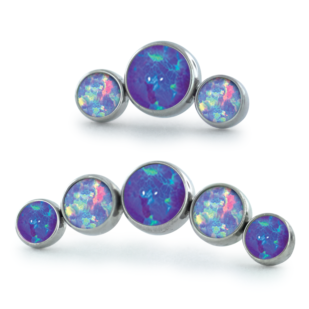 Dreamland Bezel Set Cabochon Cluster - Curved