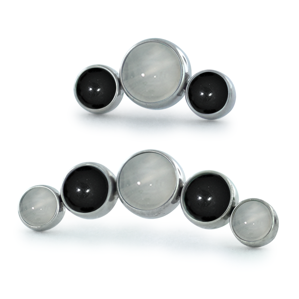 Halloween Bezel-Set Curved Cluster