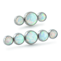 Titanium Bezel Set Cabochon Cluster - Linear