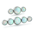 Titanium Bezel Set Cabochon Cluster - Linear