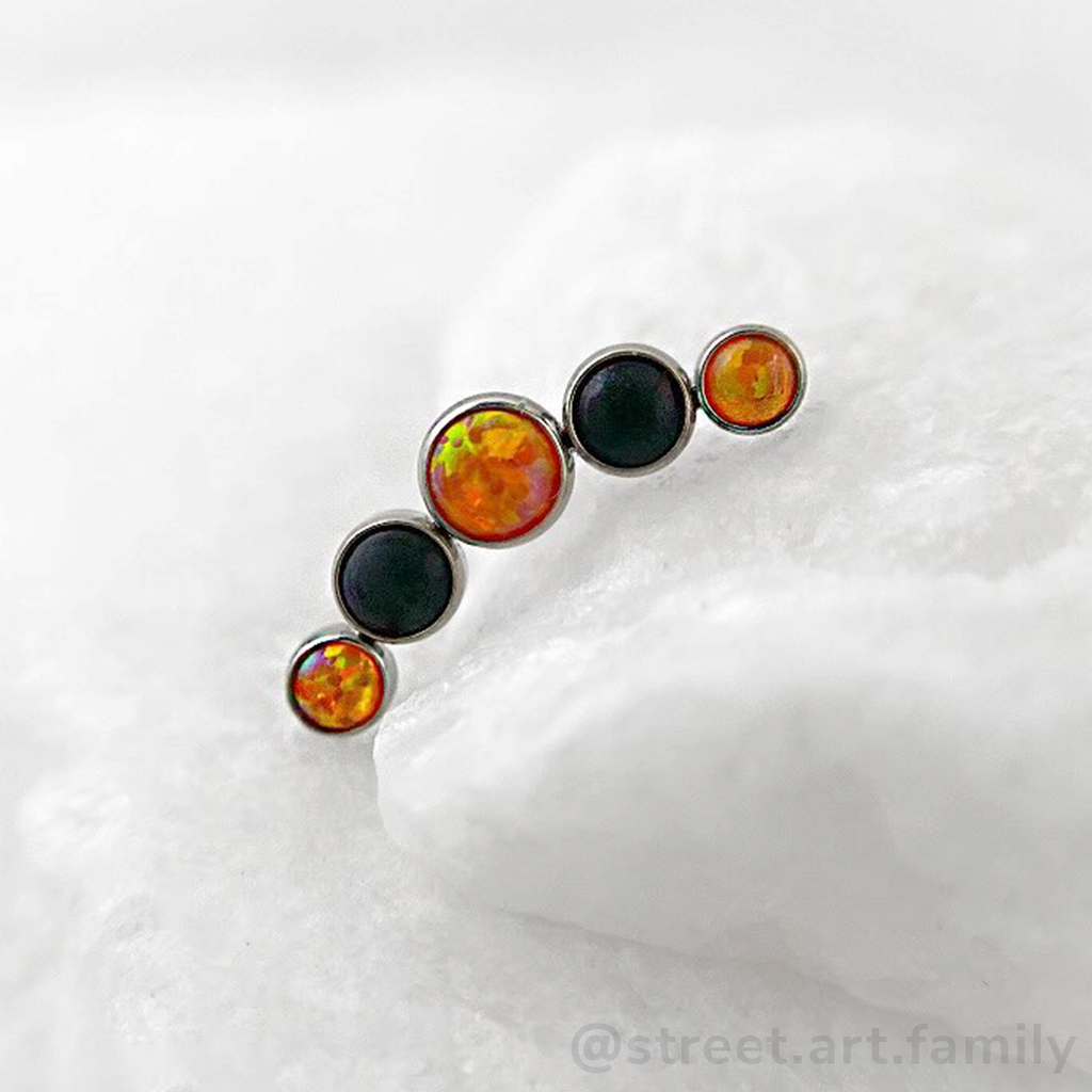 Halloween Bezel-Set Curved Cluster