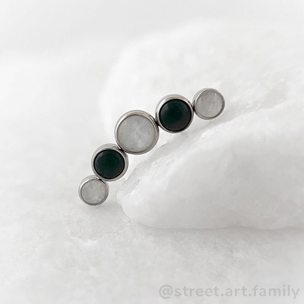 Halloween Bezel-Set Curved Cluster