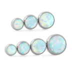 Bezel Set Cabochon Cluster - Tapered