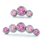 Dreamland Bezel Set Gem Cluster - Curved
