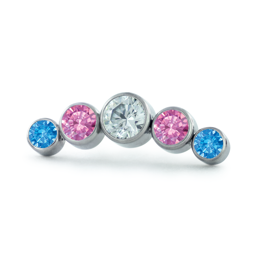 Pride Bezel Set Cluster - Curved