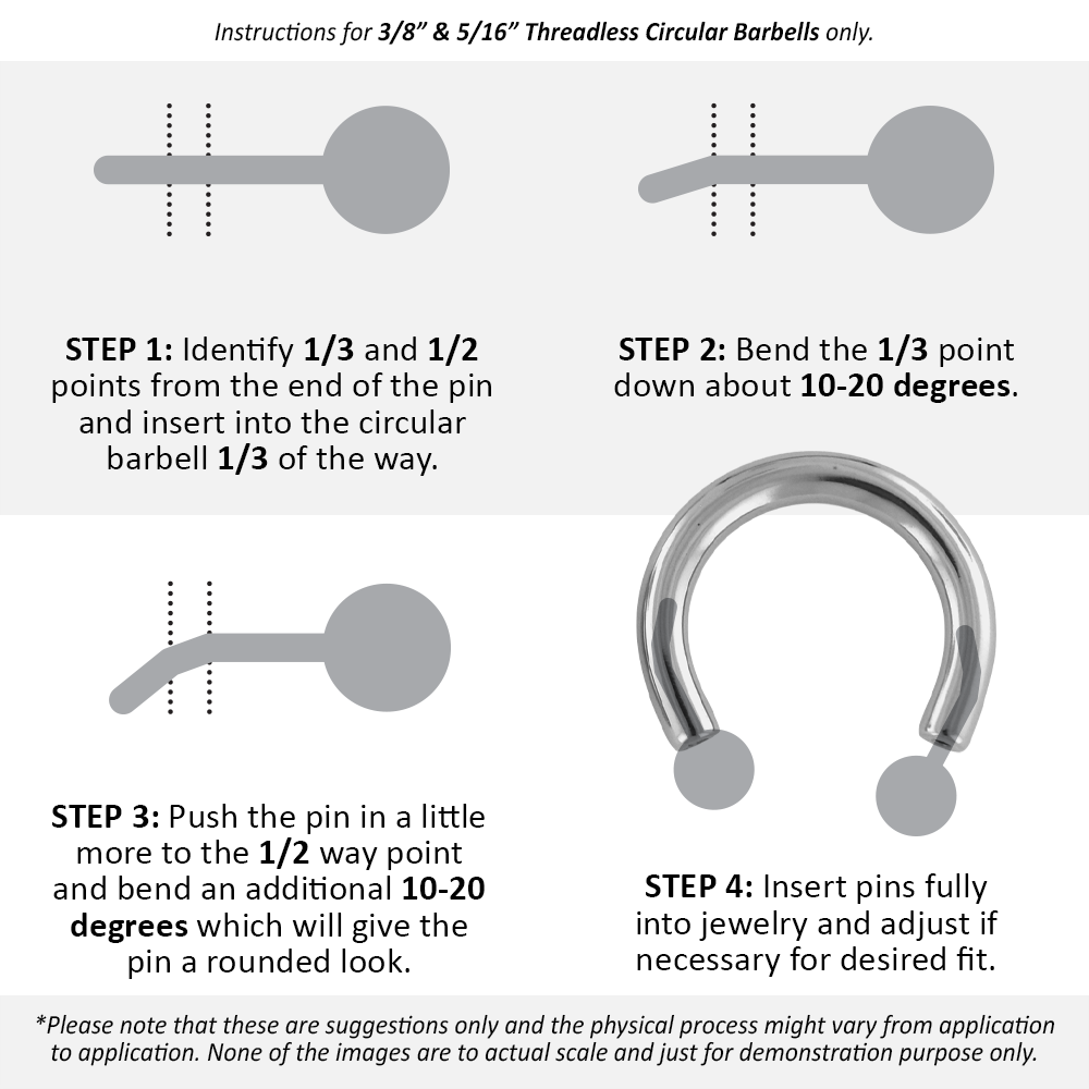 Titanium 14ga Threadless Circular Barbell