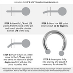 Titanium 16ga Threadless Circular Barbell