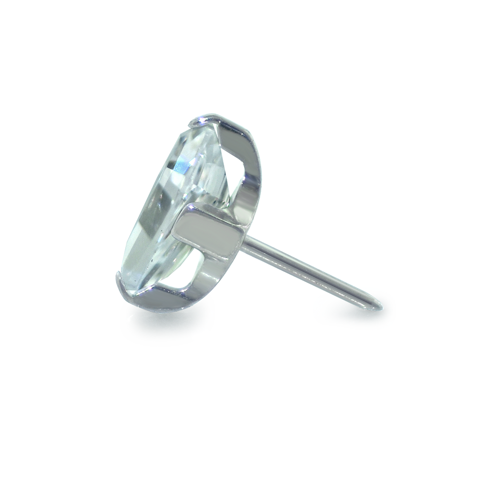 Titanium Coffin Cut Prong Set Gem