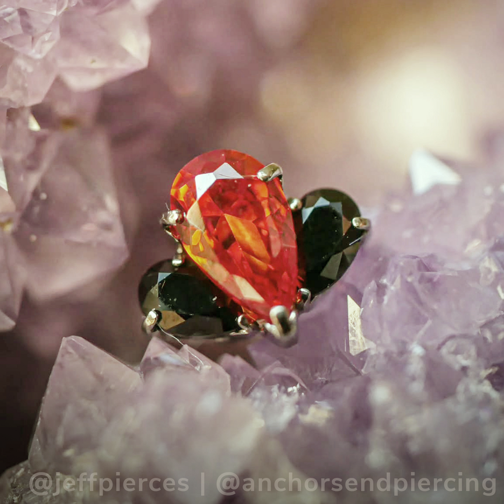 Halloween Pear Cut Gem Fan Clusters