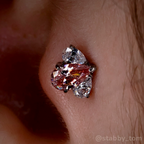 Titanium Pear Cut Gem Fan Clusters - Select Center Gem