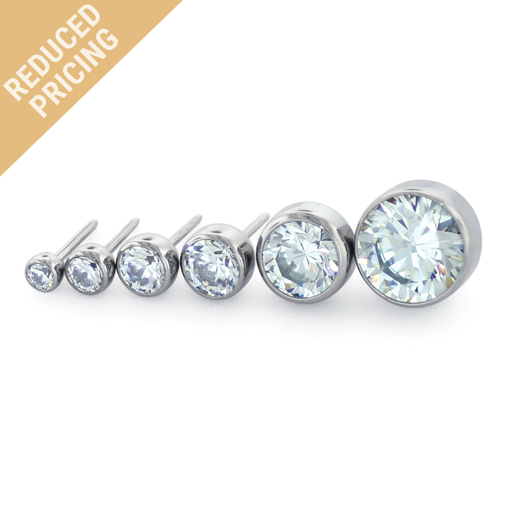 Titanium Bezel Set Gem