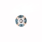 Zaffir London Blue Topaz Flat Back Stud