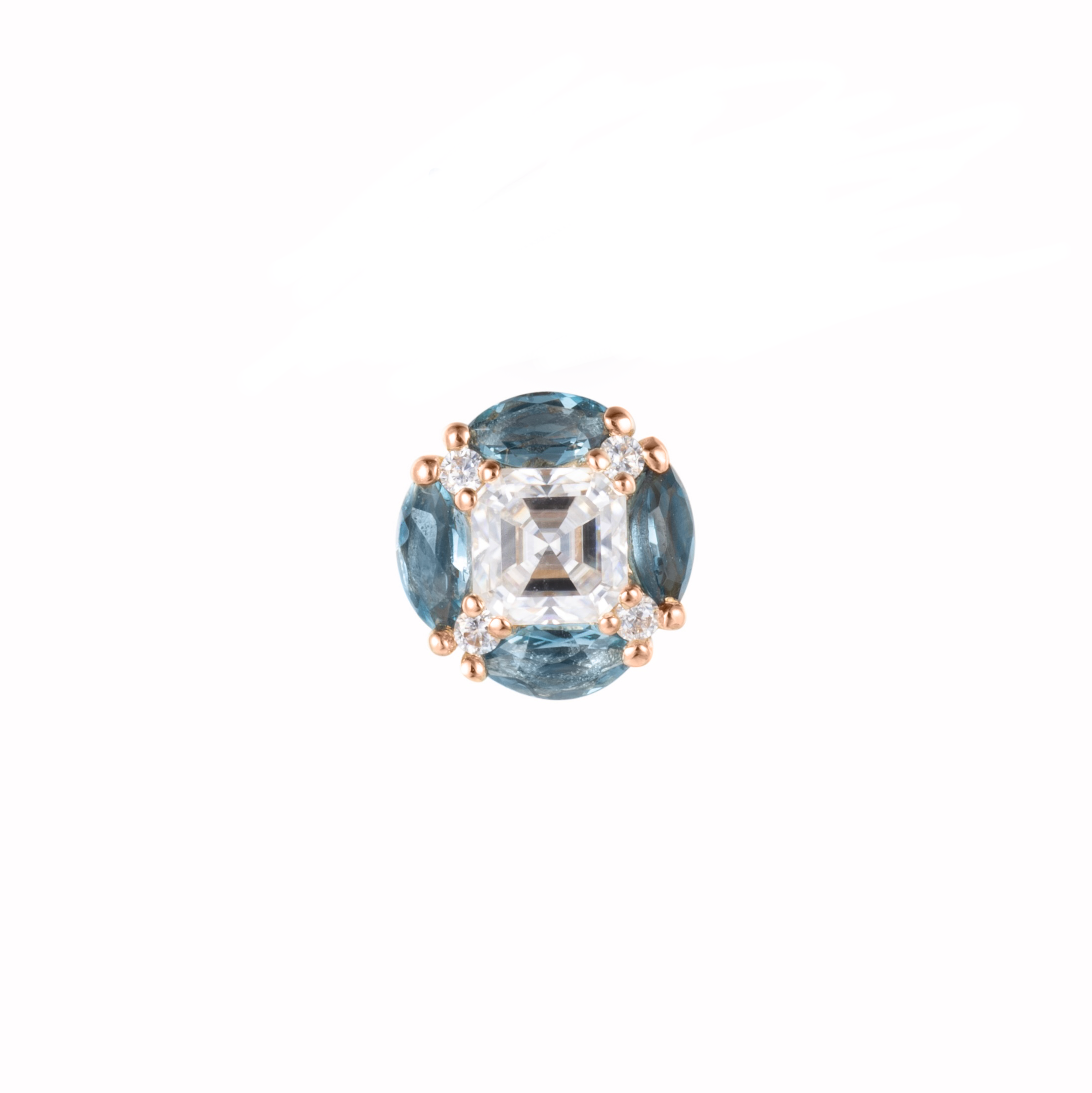 Zaffir London Blue Topaz Threadless End