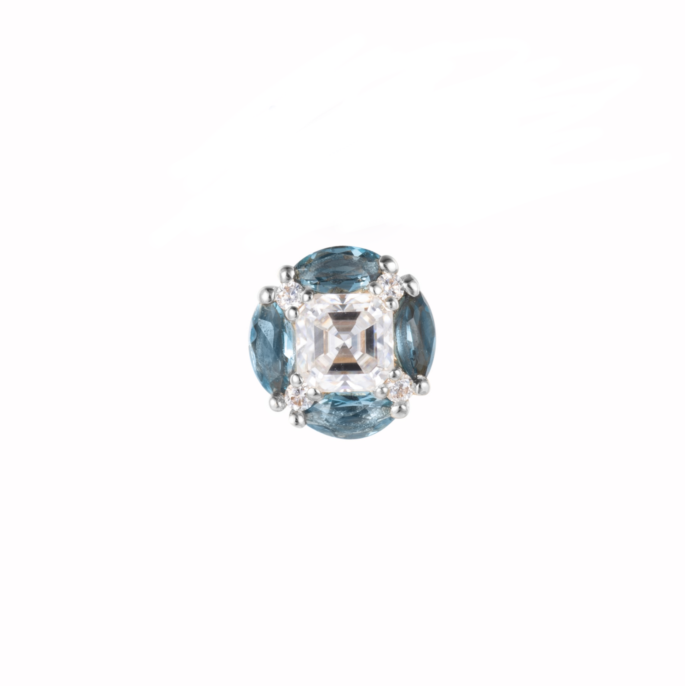 Zaffir London Blue Topaz Threadless End