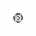 Zaffir London Blue Topaz cluster threadless end in 14k gold for helix or flat wear