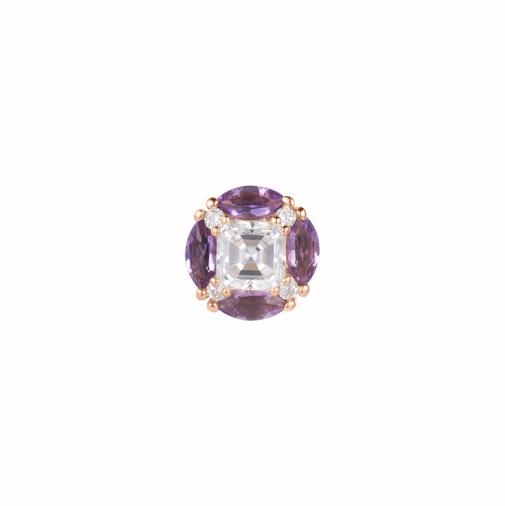 Zaffir Amethyst Threadless End