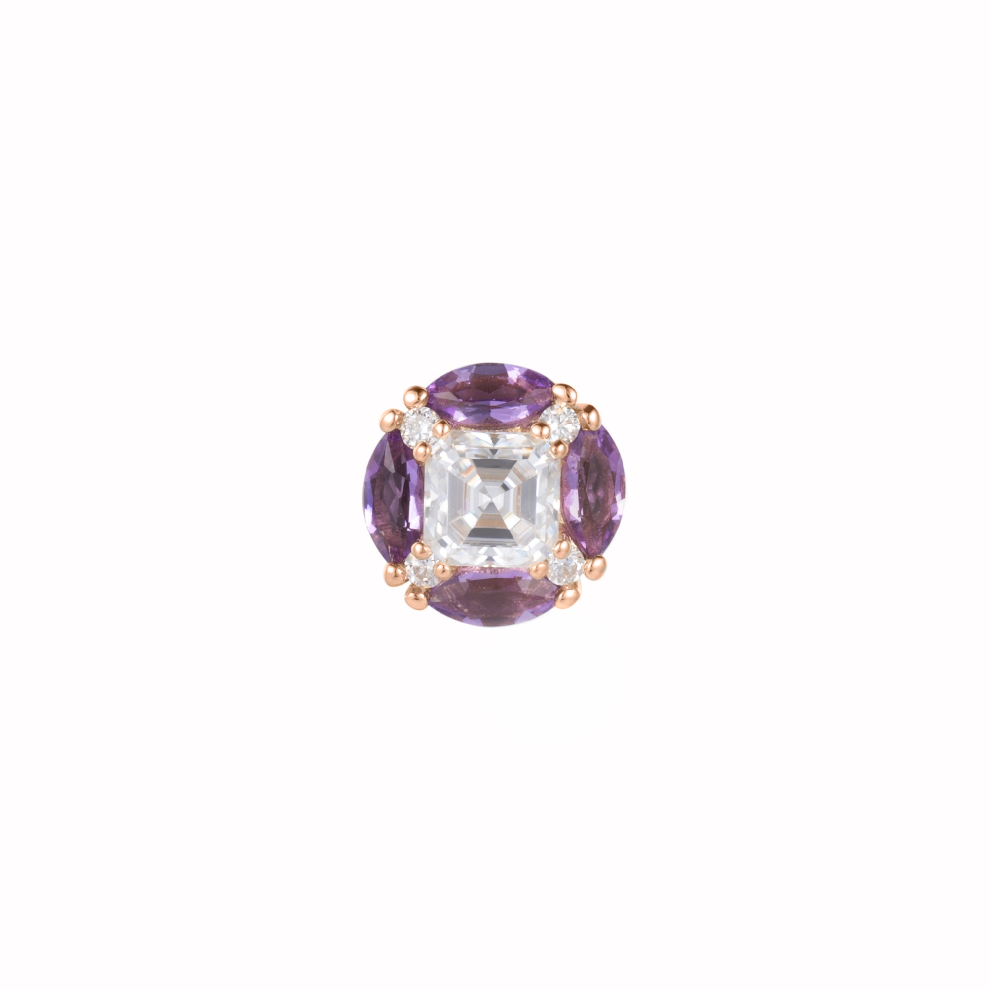 Zaffir Amethyst Threadless End