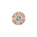 Zaffir pink tourmaline cluster threadless end in 14k gold for helix or flat wear