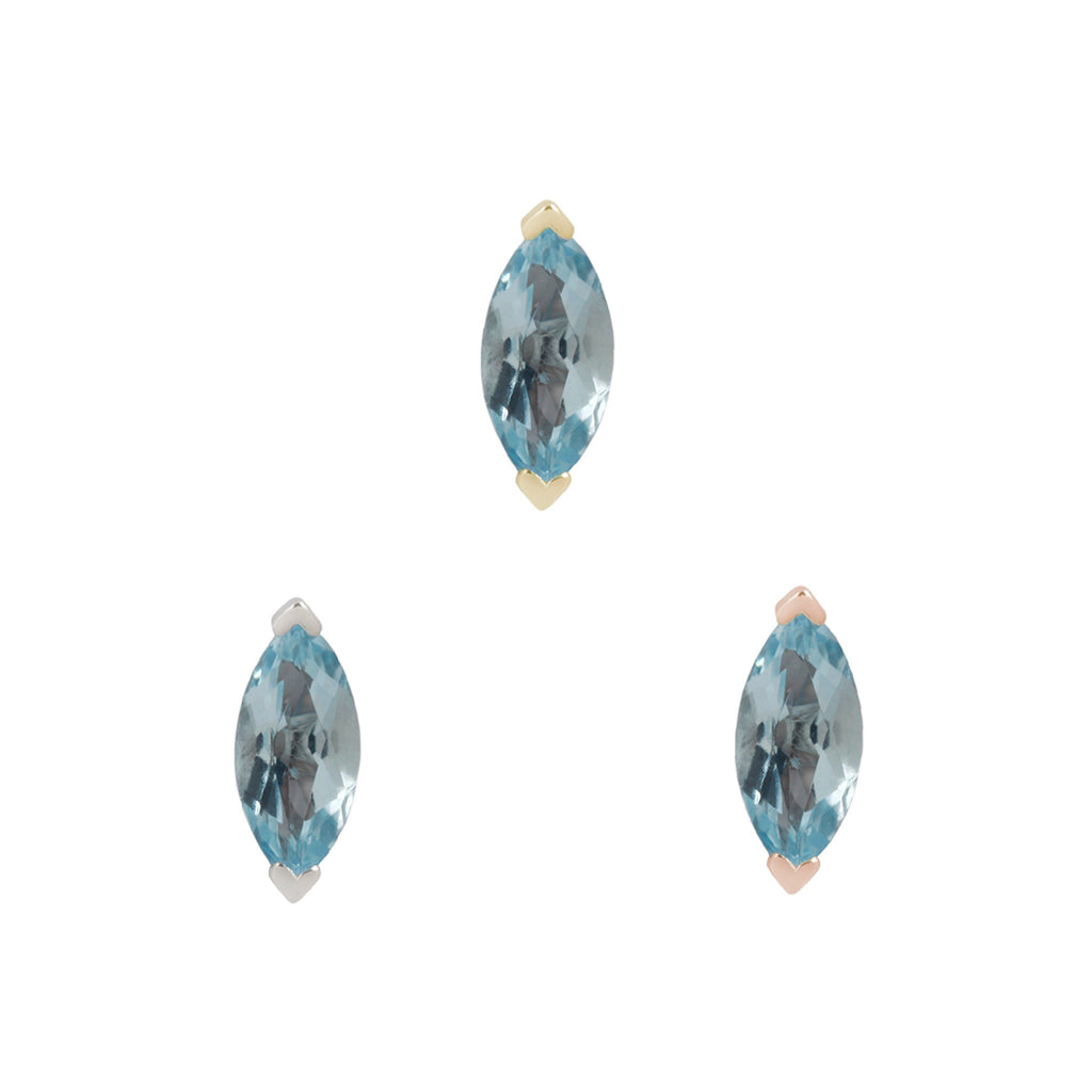 Zuri Marquise Sky Blue Topaz - Threadless End