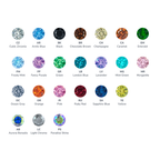 Titanium Curved Barbells - Faceted Side Gem Fixed End