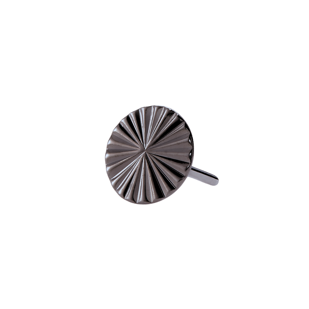 Lazer Disk Black Rhodium Threadless End