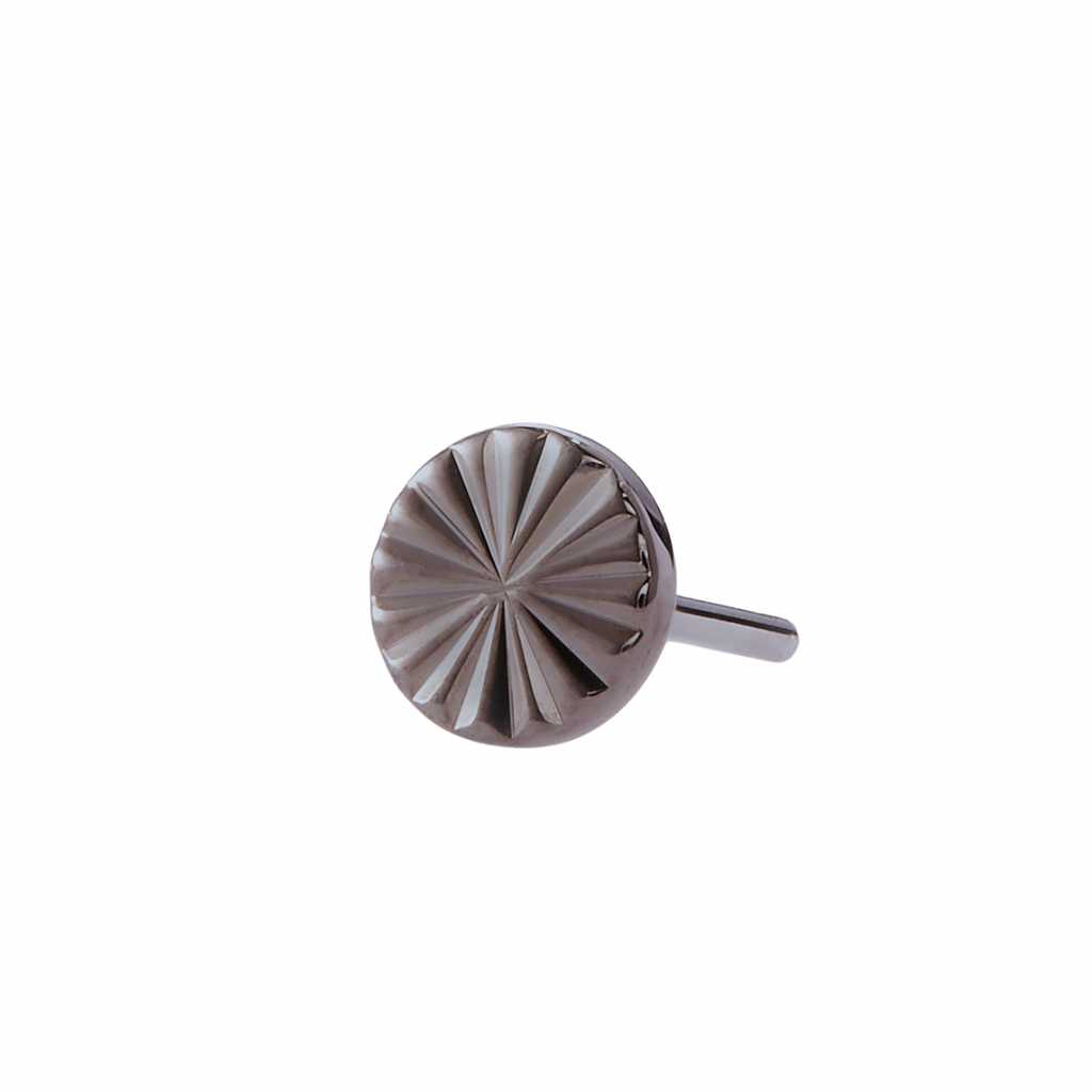 Lazer Disk Black Rhodium Threadless End