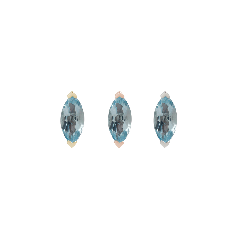 Zuri Marquise Sky Blue Topaz - Threadless End