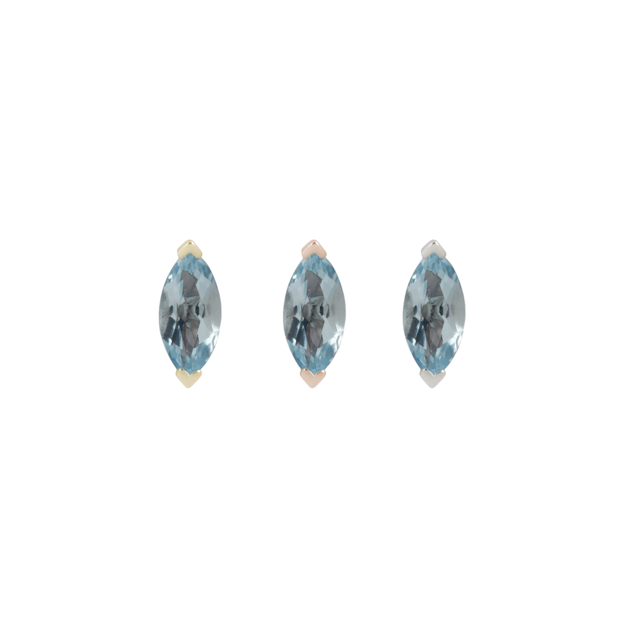 Zuri Marquise Sky Blue Topaz - Threadless End